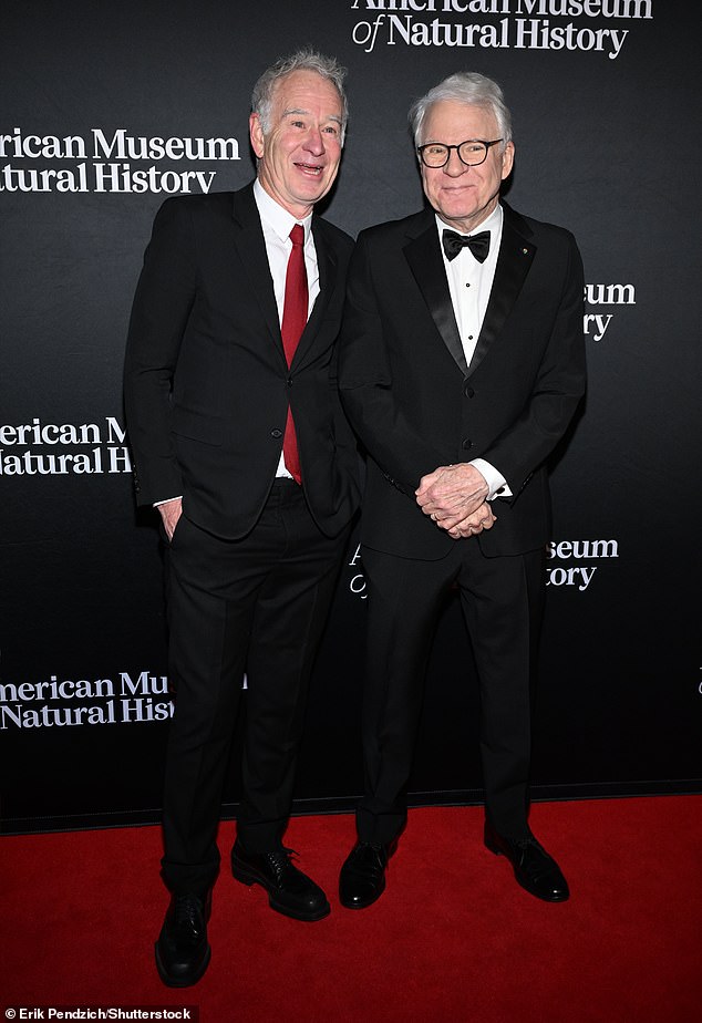 O mesmo aconteceu com o ícone da comédia Steve Martin - agora estrelando com Selena Gomez e Martin Short em Only Murders In The Building - que se misturou com a lenda do tênis John McEnroe