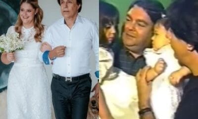 Filha caçula de Tom Cavalcante se casa com cantor sertanejo