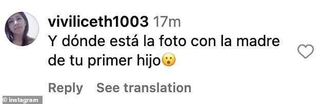 - E onde está a foto com a mãe do seu primeiro filho? Um usuário de mídia social exigiu saber