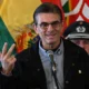 Rodrigo Paz discursa na a cerimônia de posse do Ministro da Defesa, Ernesto Justiniano