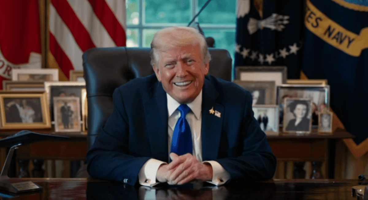 O presidente dos Estados Unidos, Donald Trump, durante pronunciamento